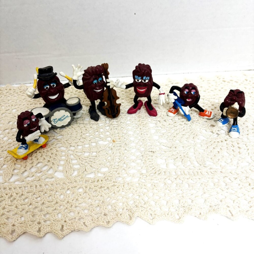 Applause 1988 California Raisins PVC Figures Toys Complete Lot of 6